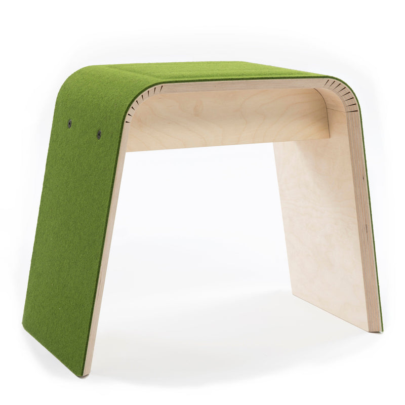 STADIG.stubenhocker Design stool made of wood with wool felt cover